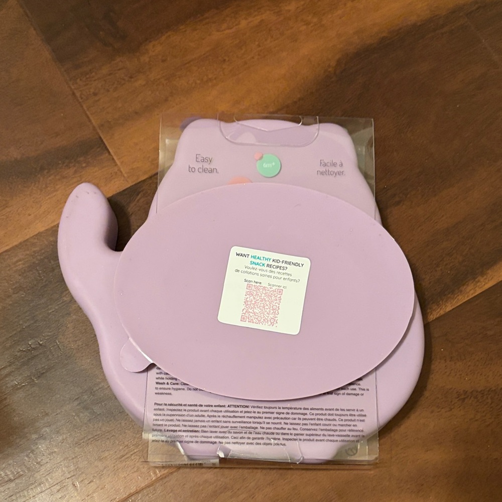 Purple Divided Silicone Suction Plate - Picture 2 of 2